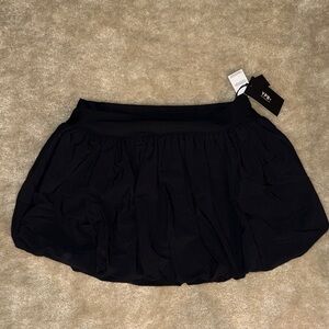 Women's Black Bubble Skirt with Elastic Waistband